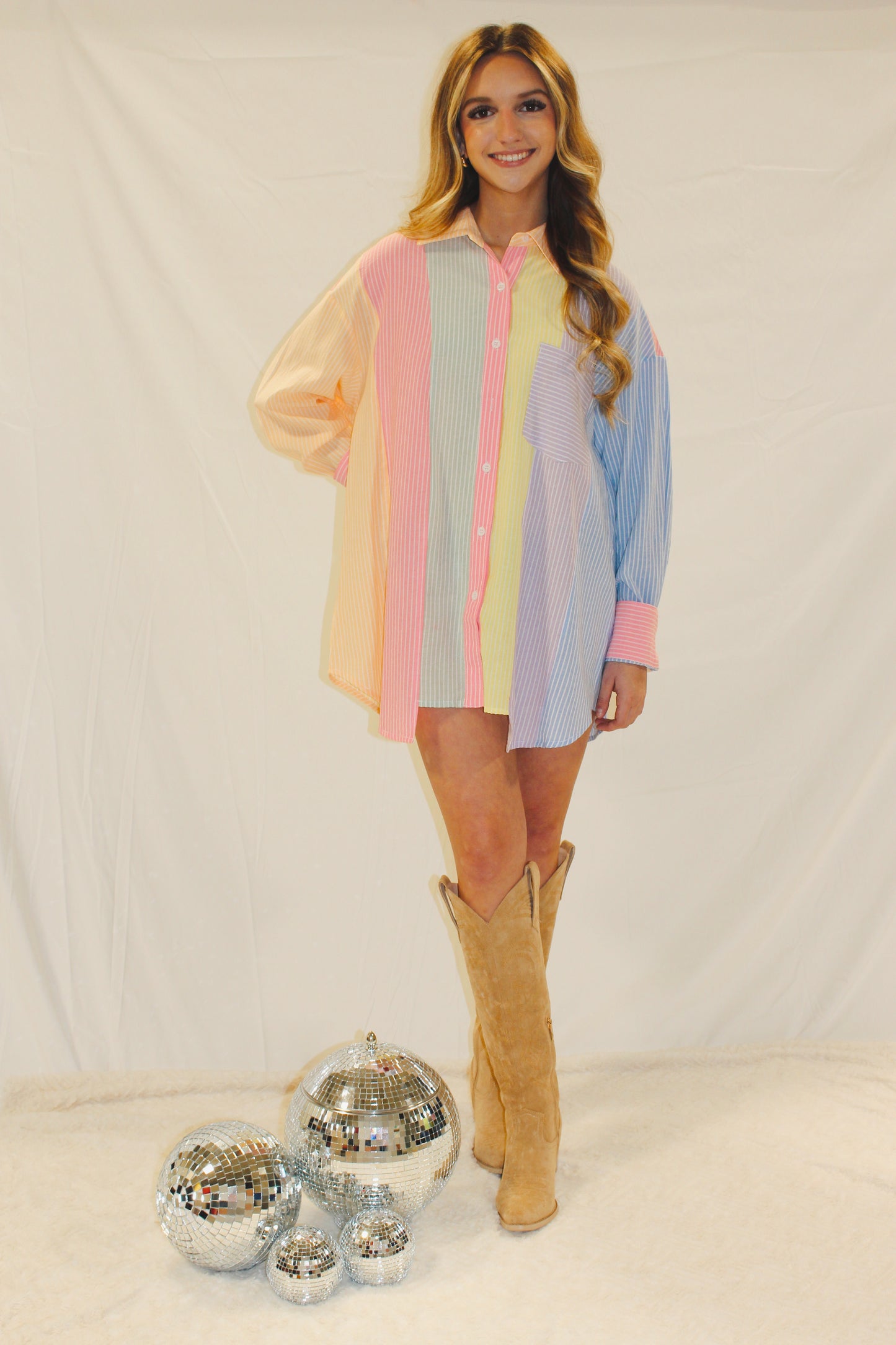 Multicolor Stripe Long Sleeve Shirt