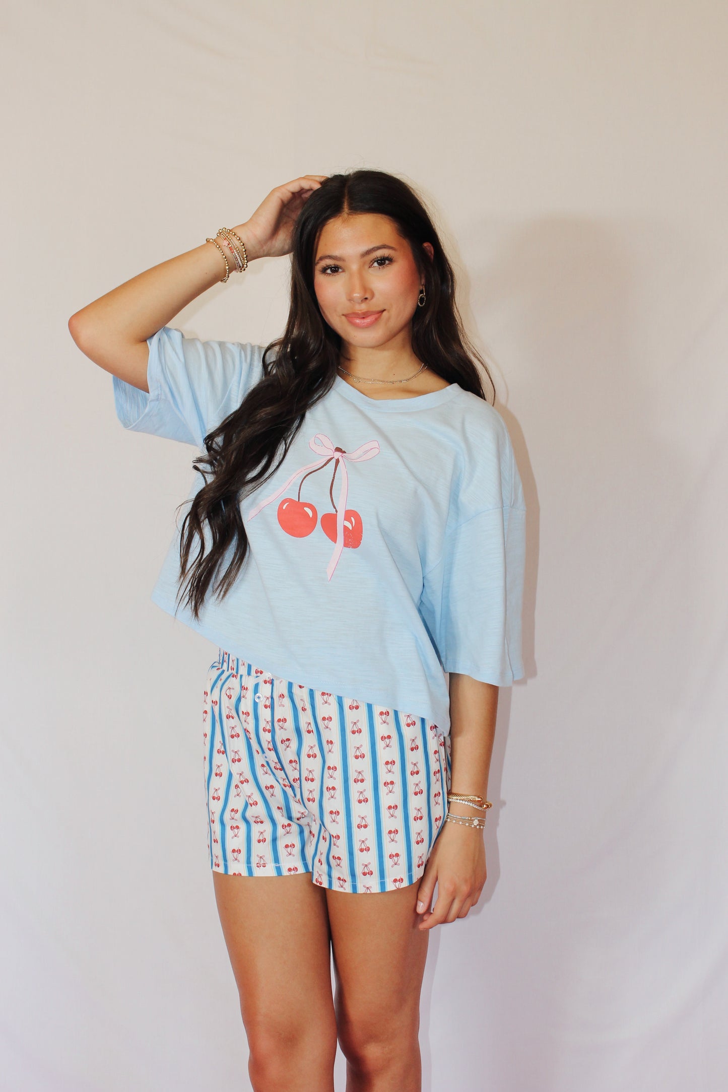 Cherry/Bow Cropped T-shirt