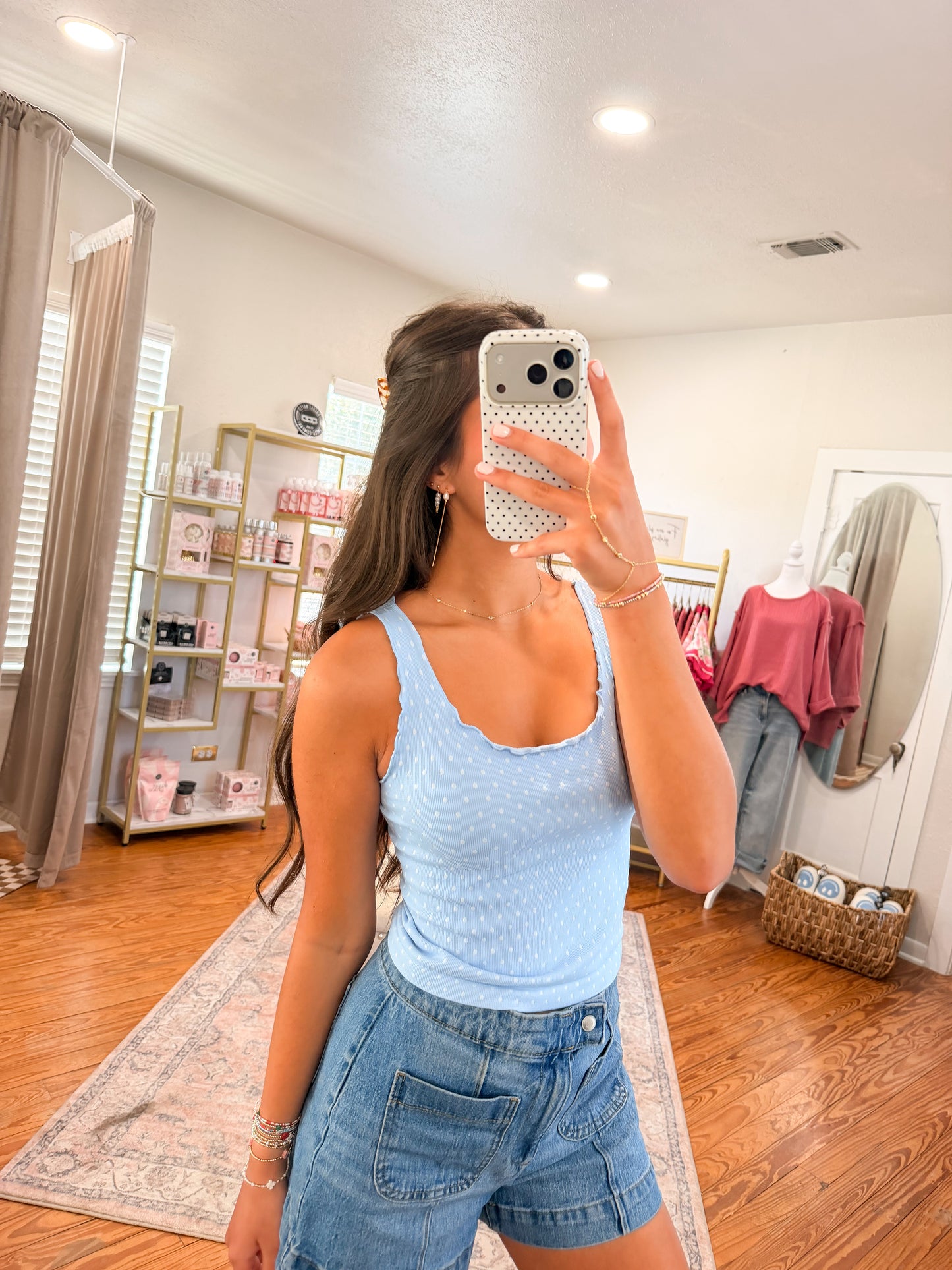 The Sadie Tank- Polka Dot