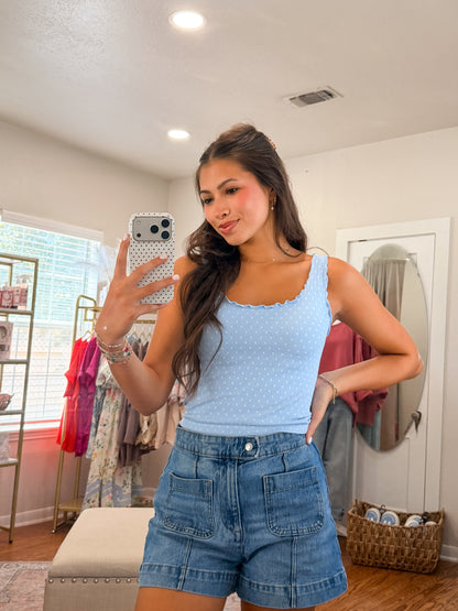The Sadie Tank- Polka Dot