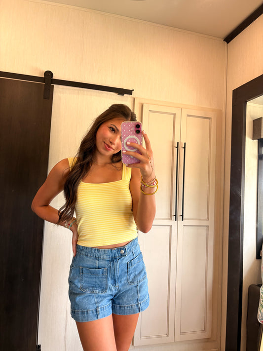 The Sadie Tank - Butter Yellow