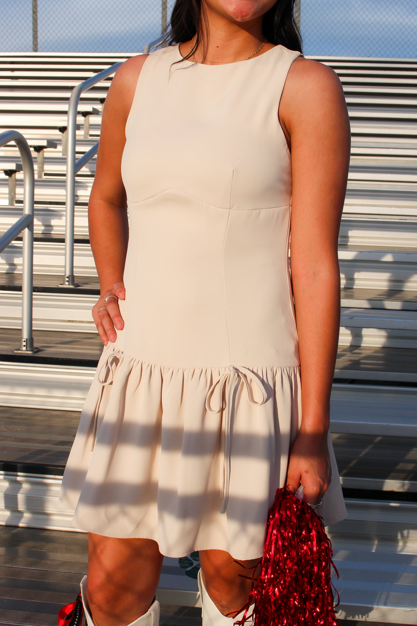 Beige Mini Dress
