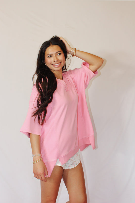 Pink Floral Athletic Shorts